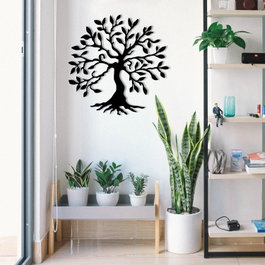 Wallity Tree Metal Wall Decor Negro
